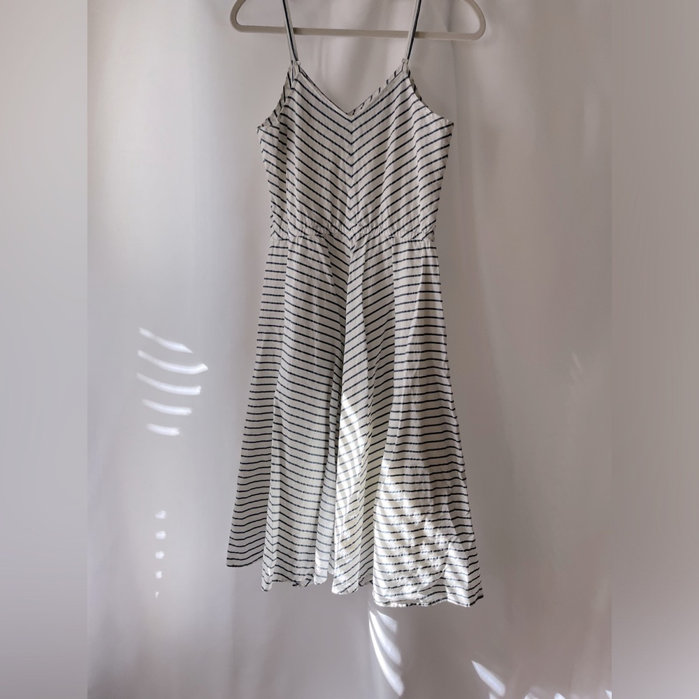 L L Bean Signature - cotton/linen striped dress - size 6 - Picture 3 of 8